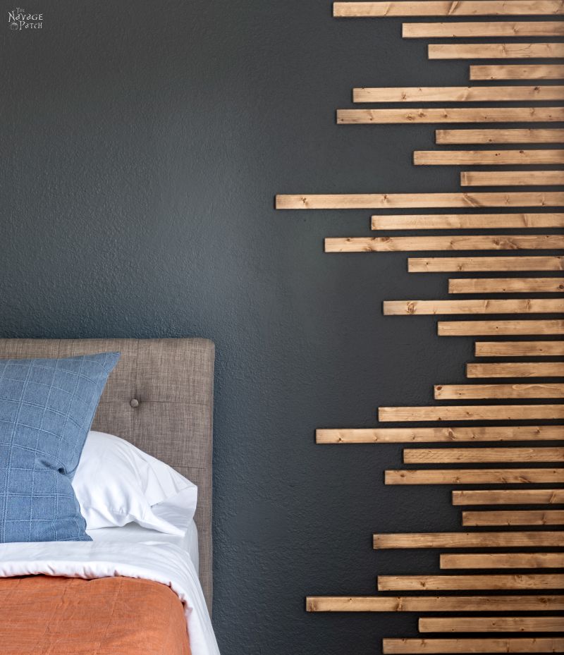 DIY Wood Slat Accent Wall - TheNavagePatch.com