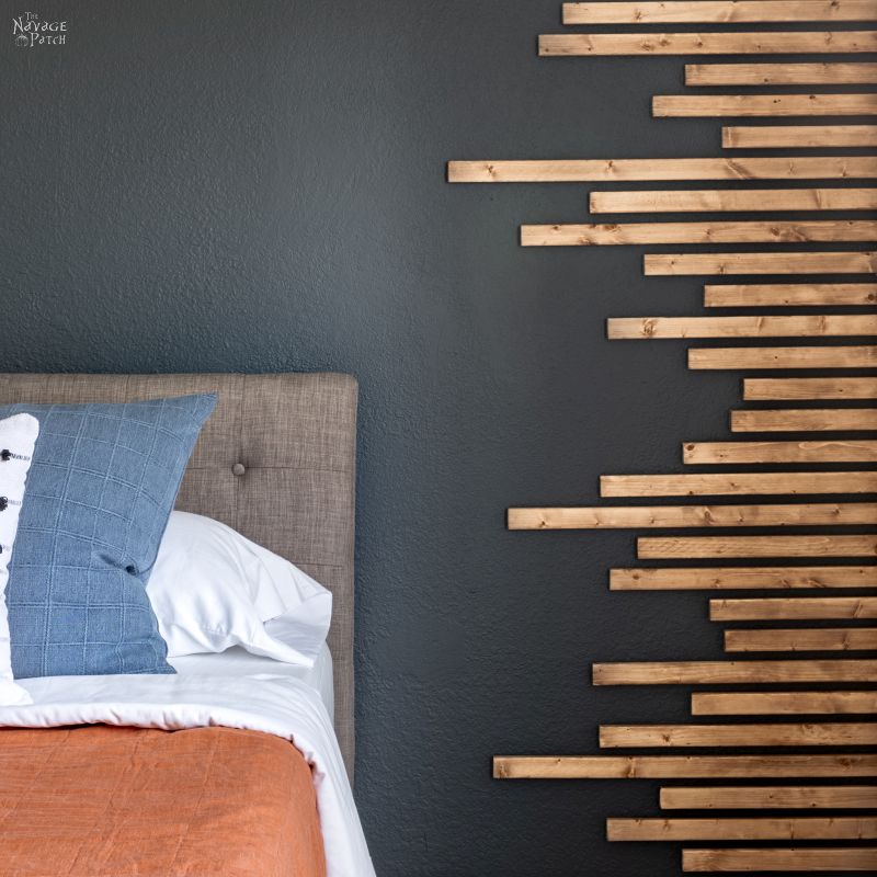 DIY Wood Slat Accent Wall - TheNavagePatch.com