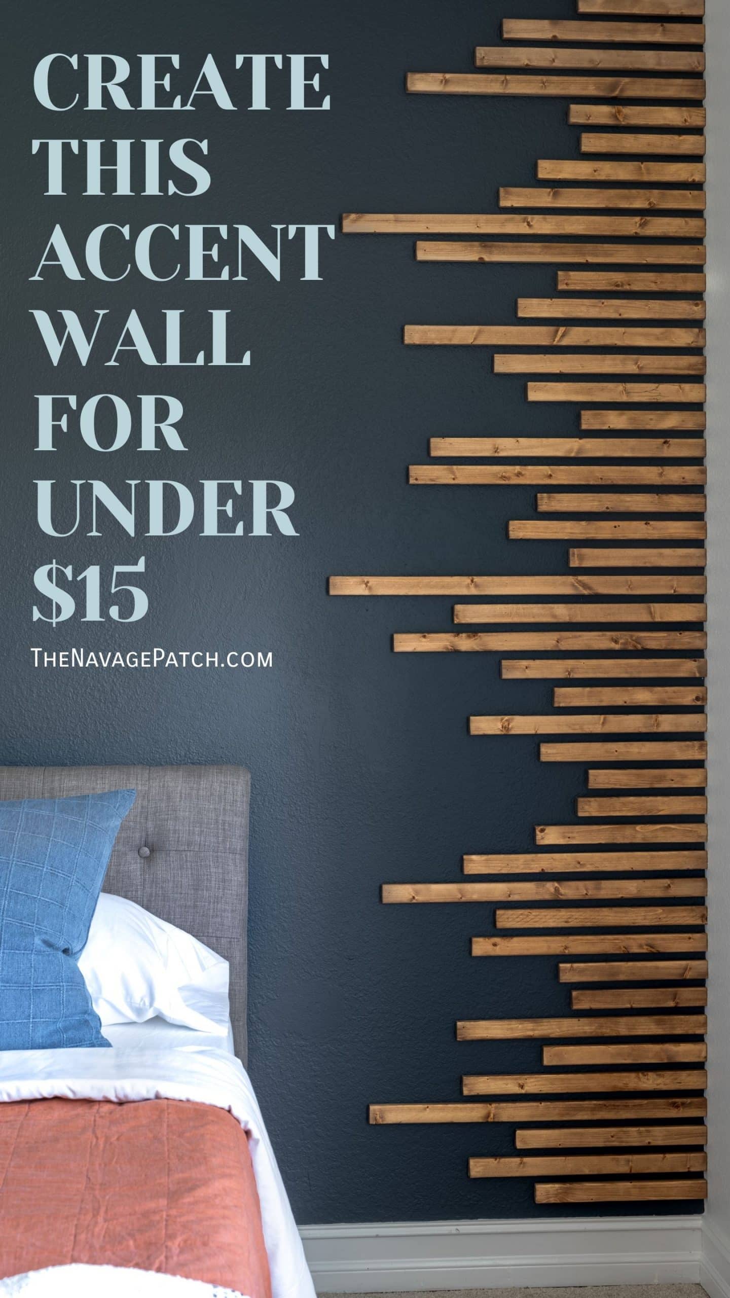 DIY Wood Slat Accent Wall - TheNavagePatch.com