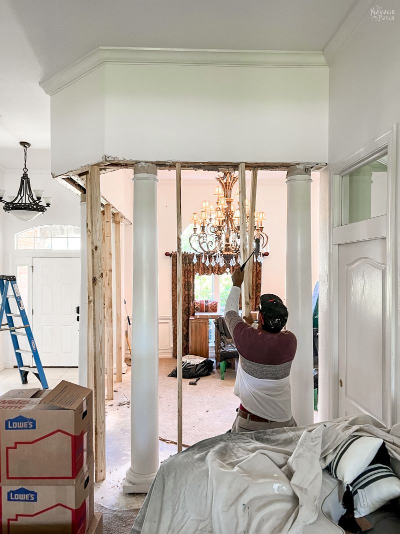 man installing wall supports