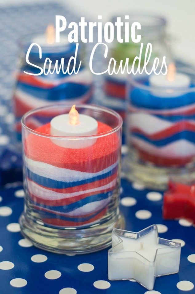 DIY Patriotic Candles - Best DIY 4th of July Decorations - The NavagePatch.com