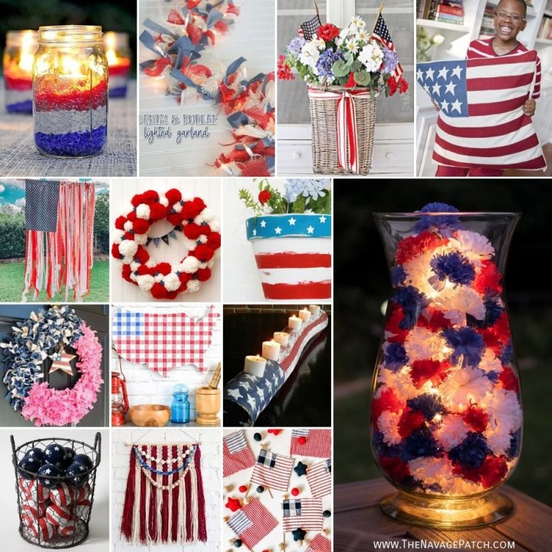 Best DIY 4th of July decorations - Easy 4th of July crafts - TheNavagePatch.com