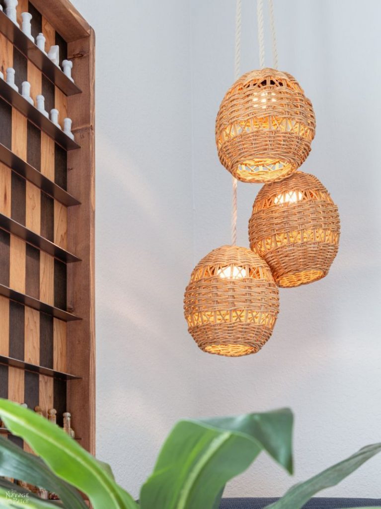 Diy rattan light fixture new arrivals
