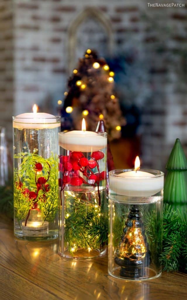 DIY Floating Christmas Candles by TheNavagePatch.com