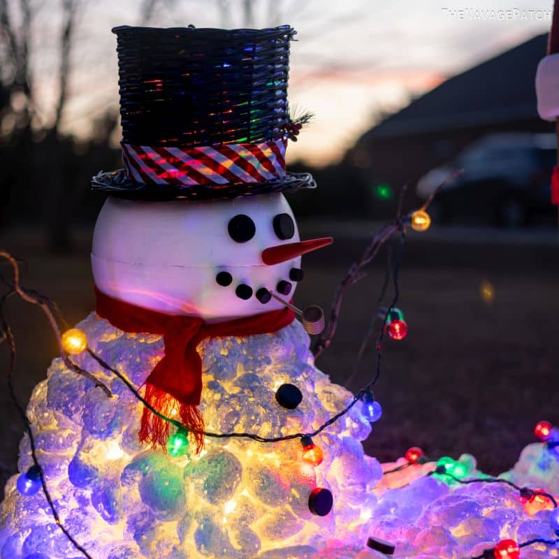 How to Make a Beautiful Light-Up Melting Snowman