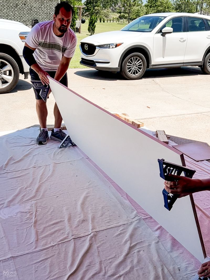 flipping plywood to paint other side