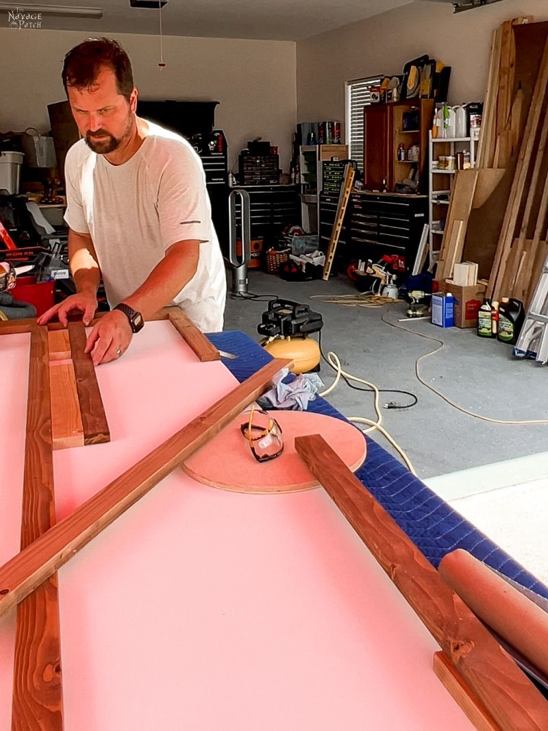 installing slats for a sliding barn door