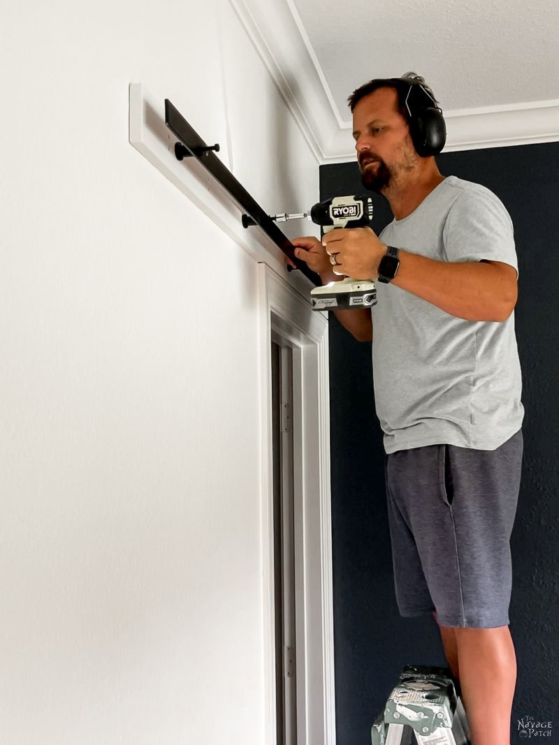 installing a diy modern barn door sliding track