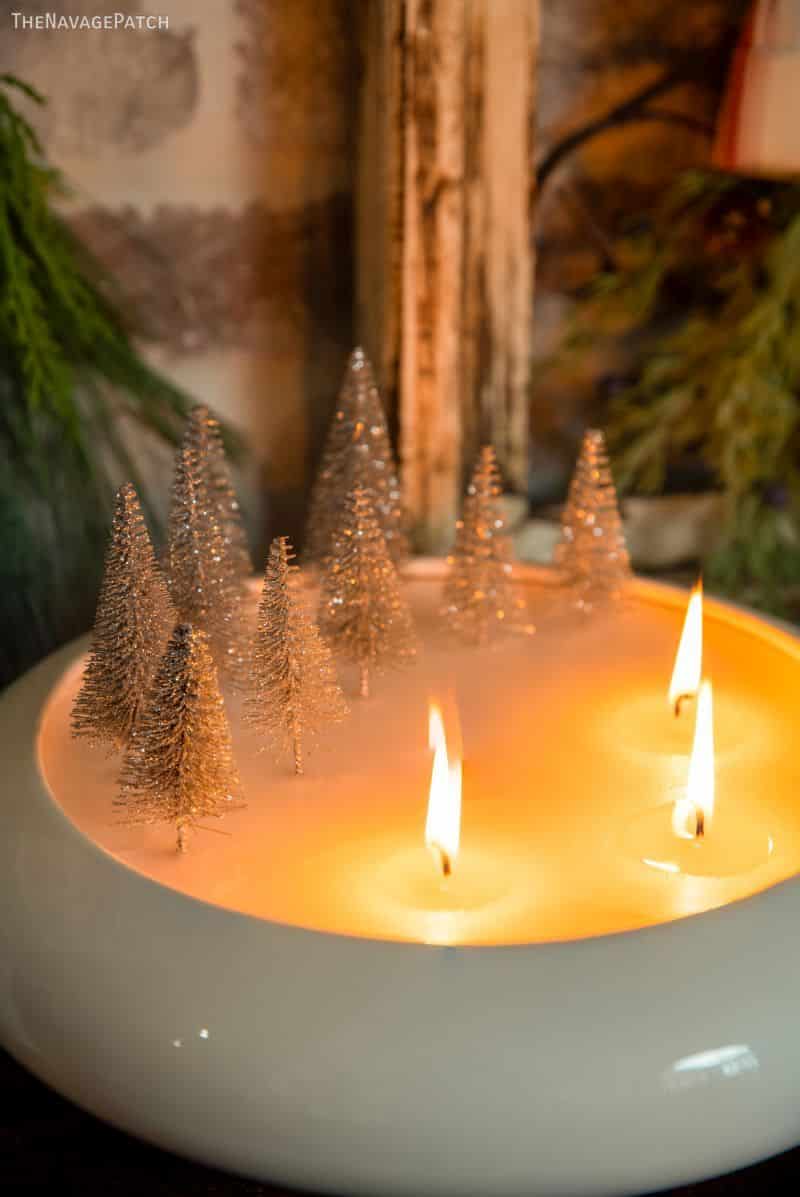 Easy DIY Christmas Candles by TheNavagePatch.com