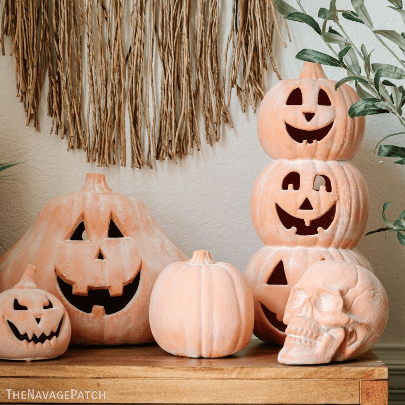 Vintage Pumpkin Half Mask 