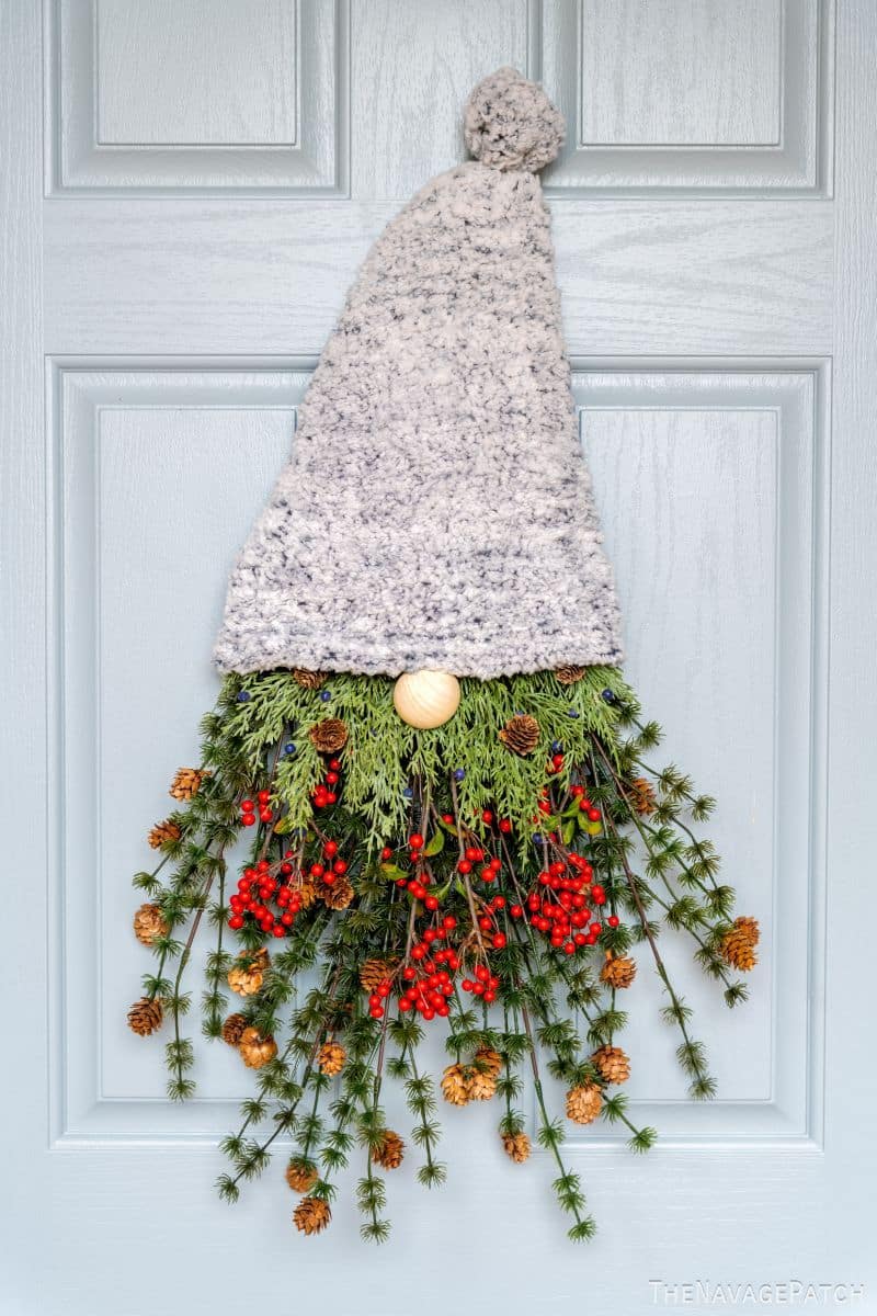 DIY Christmas Gnome Wreath - TheNavagePatch.com