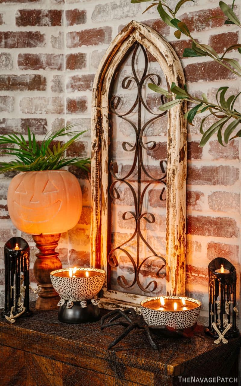 Easy DIY Halloween Candles - TheNavagePatch.com
