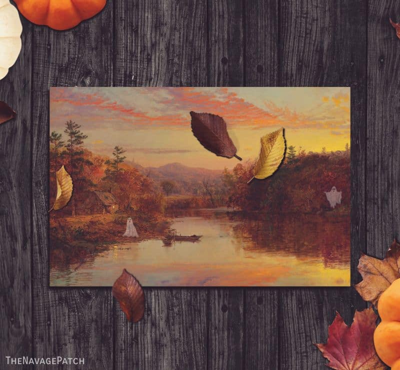Free Fine Art Landscape Printables - Halloween Edition by TheNavagePatch.com