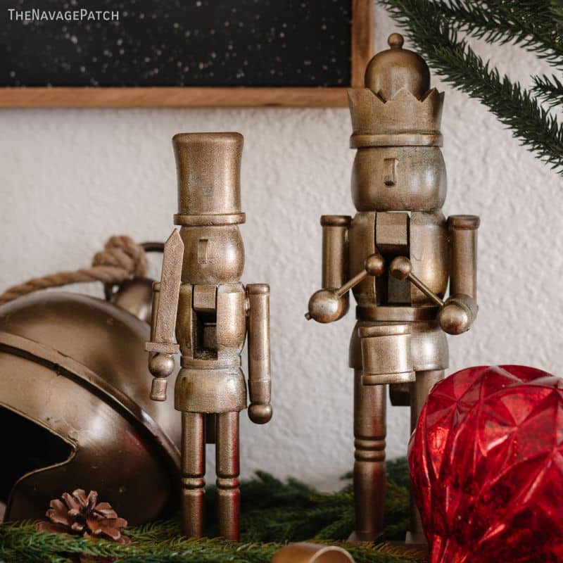 DIY Antique Brass Nutcrackers (Arhaus Dupe) by TheNavagePatch.com