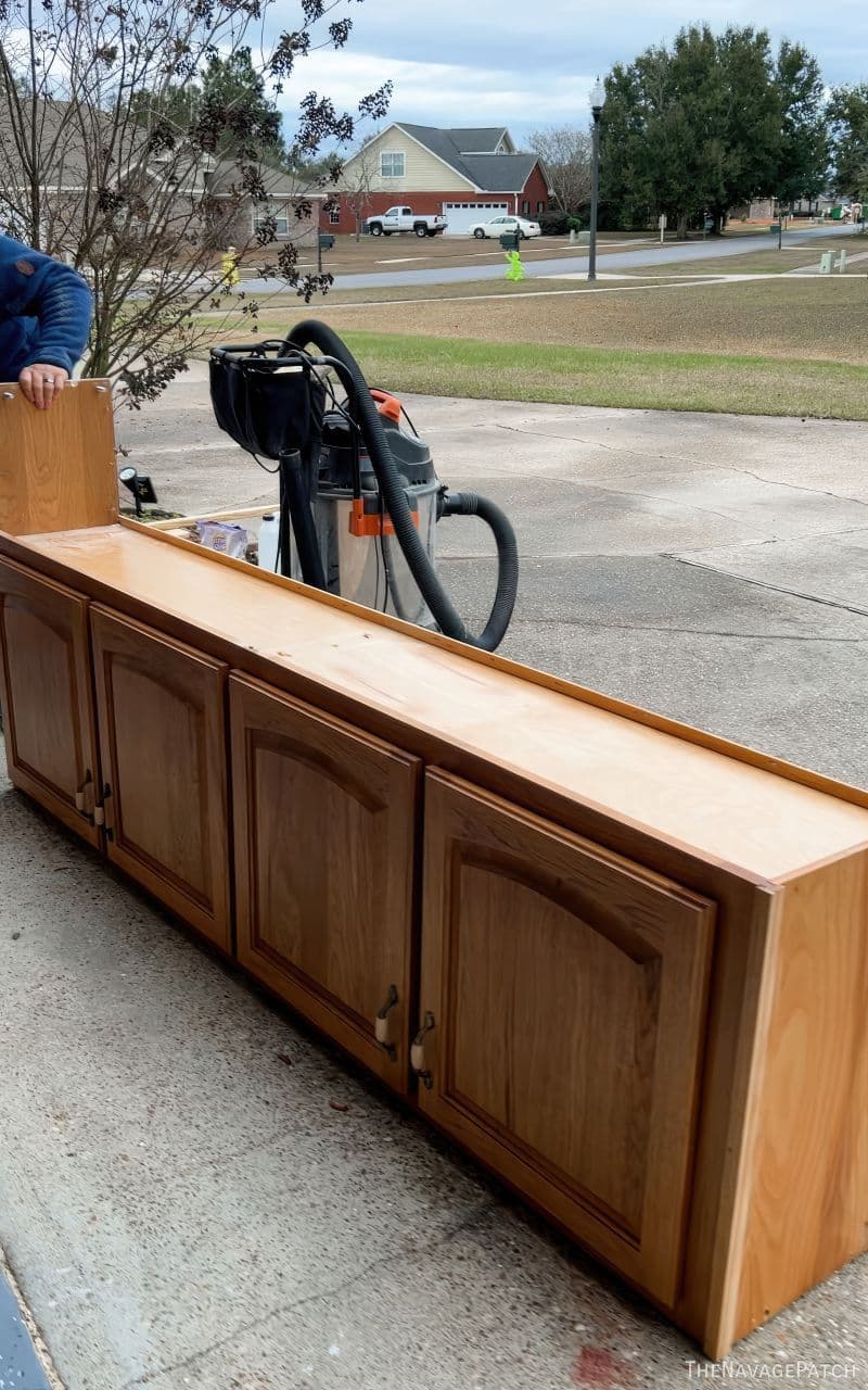 cabinets on a driveway