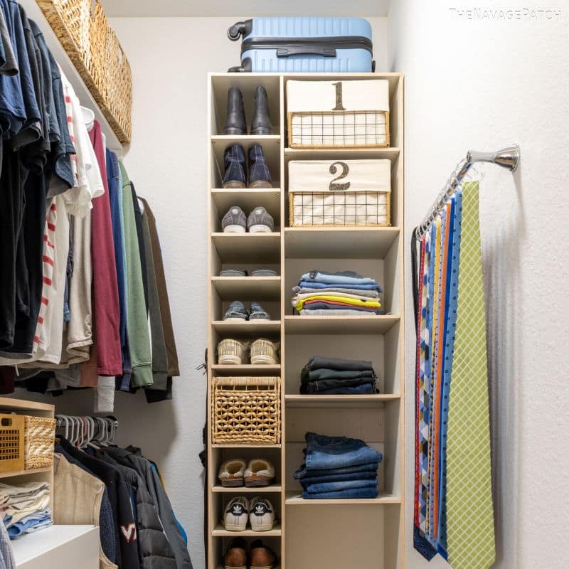 Small Walk-In closet Makeover by TheNavagePatch.com