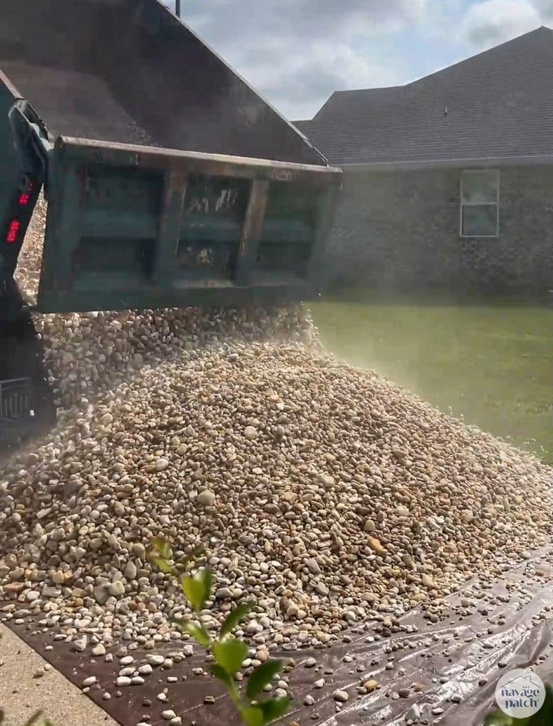 truck dumping gravel