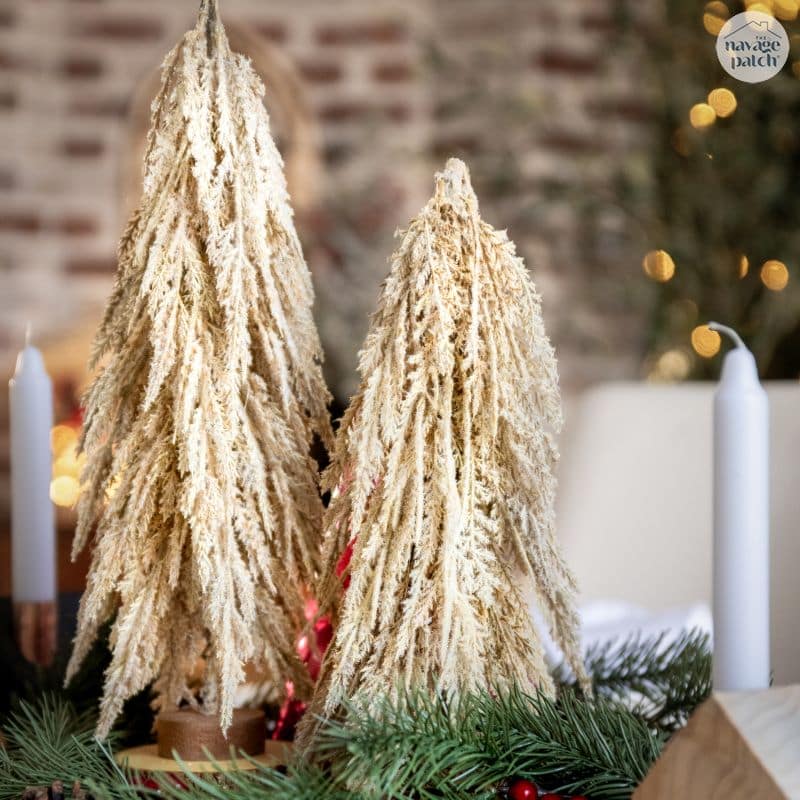 DIY Neutral Tabletop Trees by TheNavagePatch.com