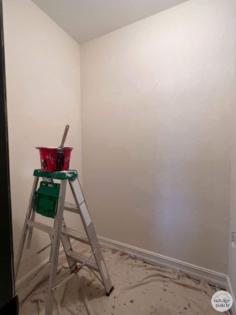 freshly painted closet