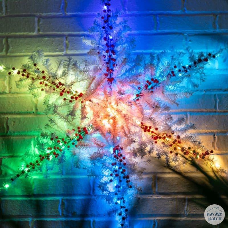 DIY Dollar Tree Light-Up Snowflakes by TheNavagePatch.com