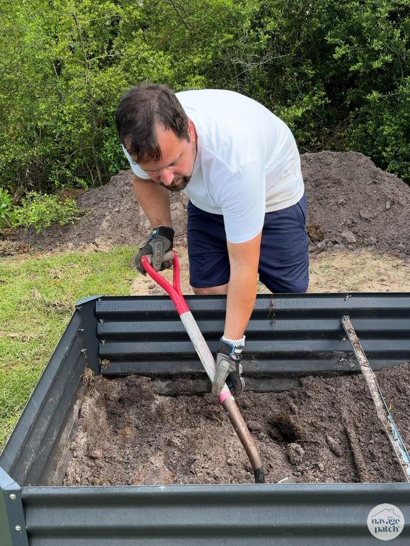 man shoveling