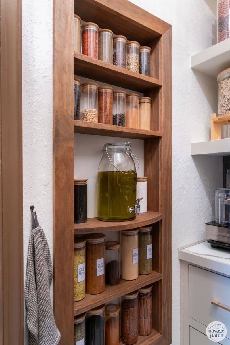 DIY In-Wall Spice Rack by TheNavagePatch.com