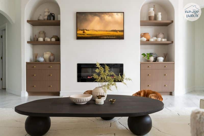 DIY Coffee Table with Ball Legs by TheNavagePatch.com