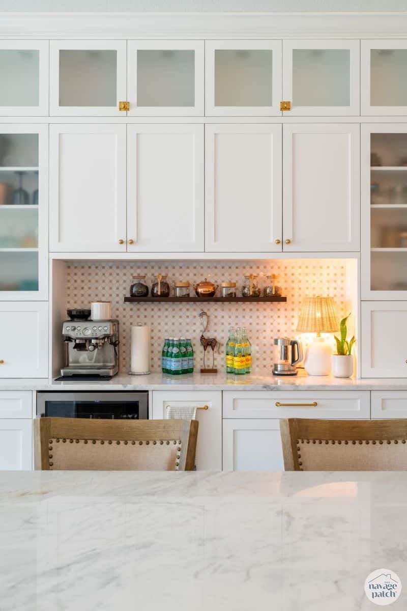 DIY Kitchen Backsplash Tile (No Thinset) by TheNavagePatch.com