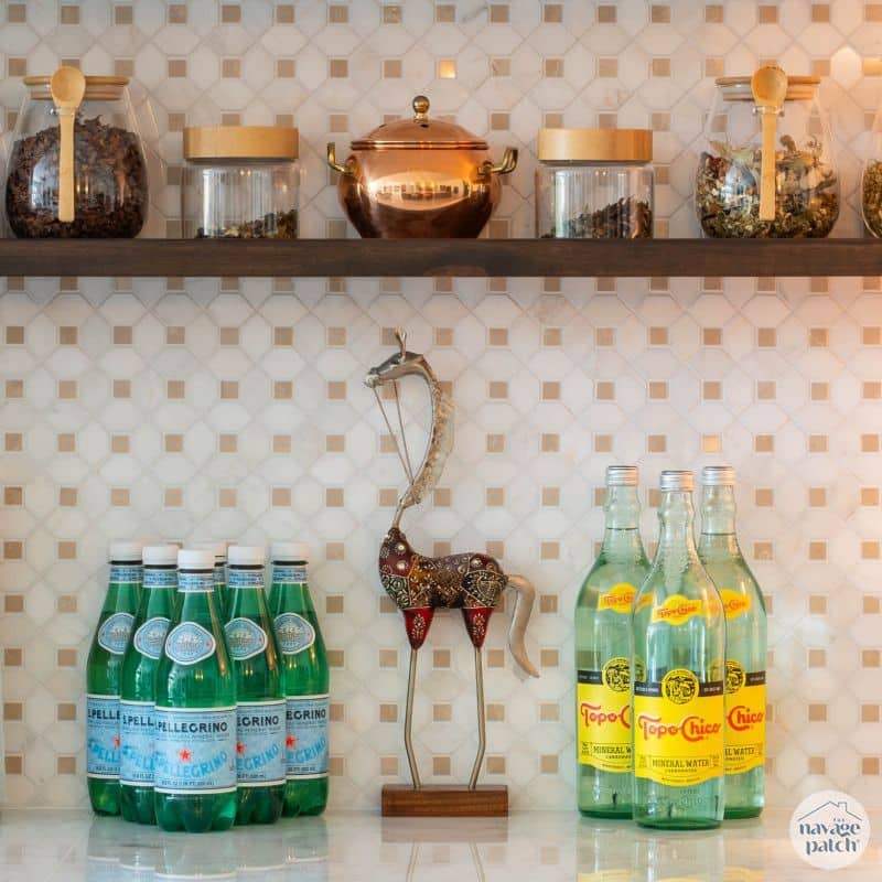 DIY Kitchen Backsplash Tile (No Thinset) by TheNavagePatch.com